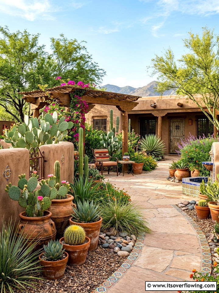 Southwest Backyard Style - 25 backyard ideas with succulents