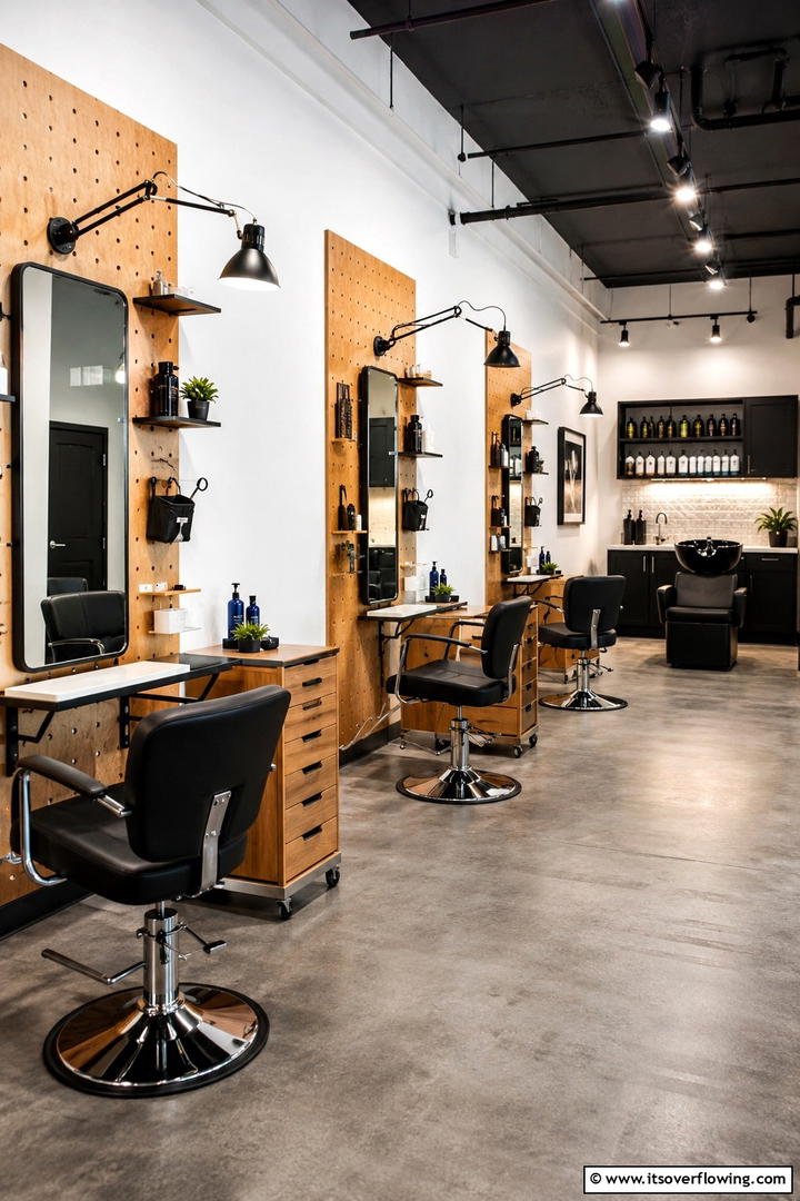 Space Optimizing Mirrors - 30 Small Salon Interior Design Ideas for Compact Beauty Spaces