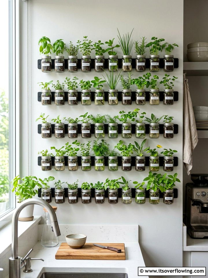 Spice Jar Herb Garden - 25 reusing old things ideas for herb garden
