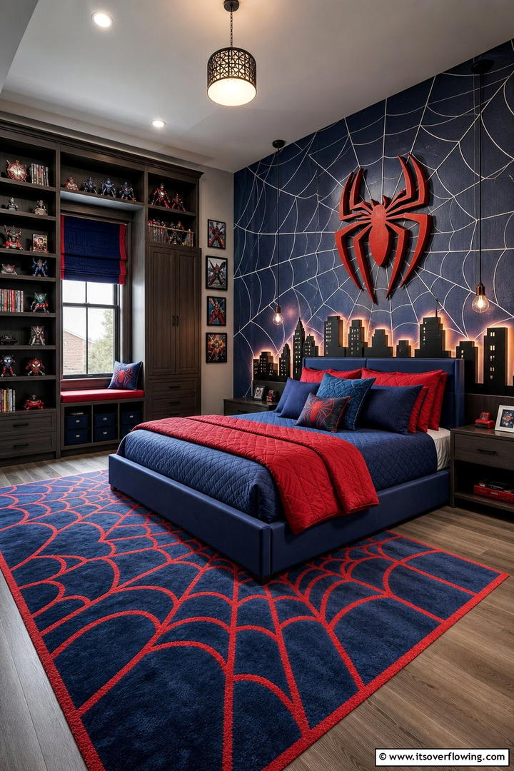 Spider Man Webbed Sanctuary - 20 Marvel Bedroom Ideas for Superhero Fans