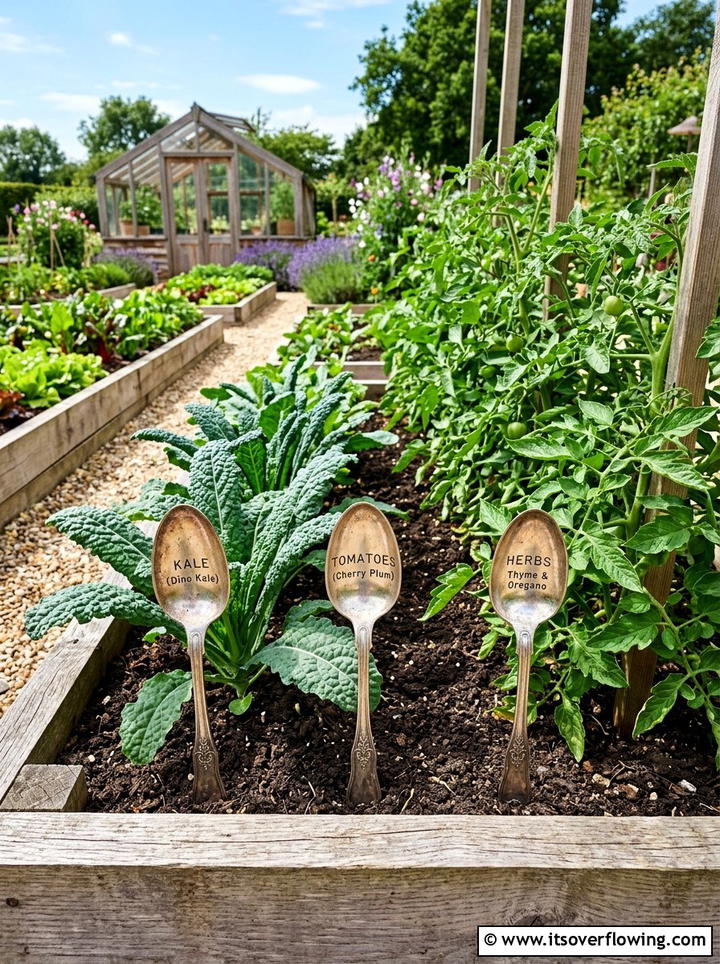 Spoon Plant Marker - 25 recycled garden ideas diy