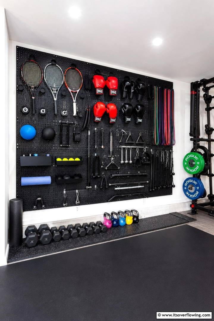 Sports Equipment Storage - 30 Pegboard Ideas to Organize Your Home Efficiently