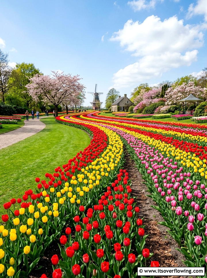 Spring Tulip Garden - 25 garden decor ideas with spring decor