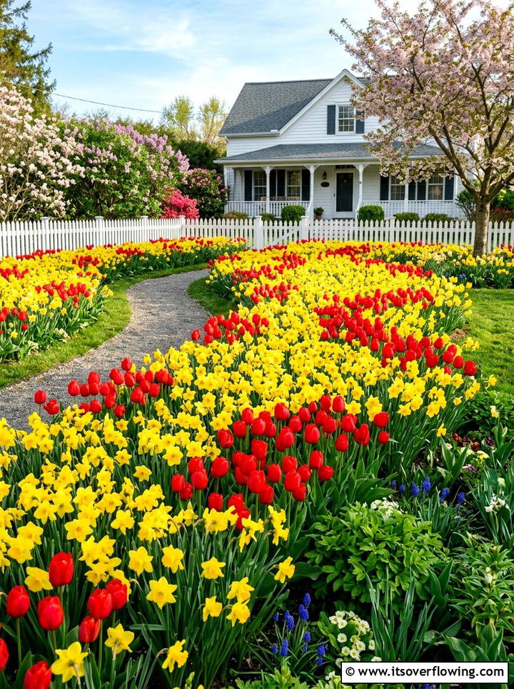 Spring bulb display - 25 creative garden ideas with maximal flower color