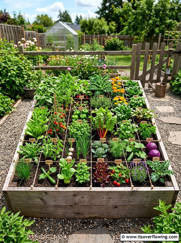 Square Foot Vegetable Garden - 25 garden ideas with vegetables