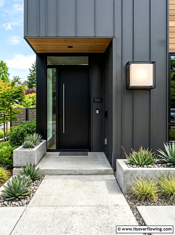 Square box sconce - 25 front porch ideas with sconces