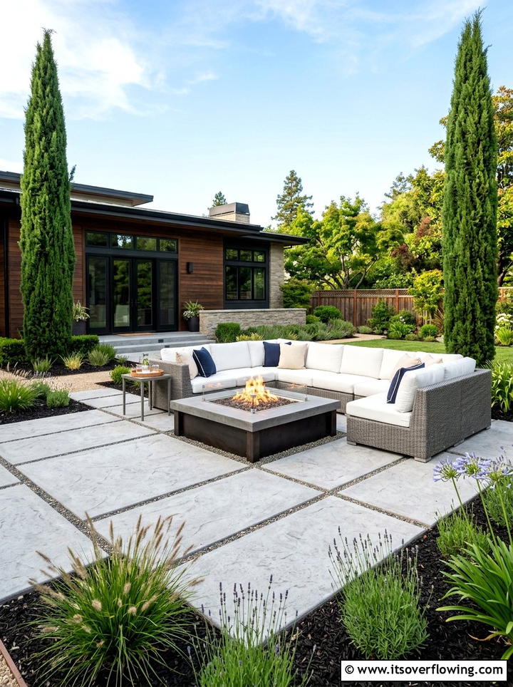 Square fire pit backyard - 25 garden design ideas for fire pit corners
