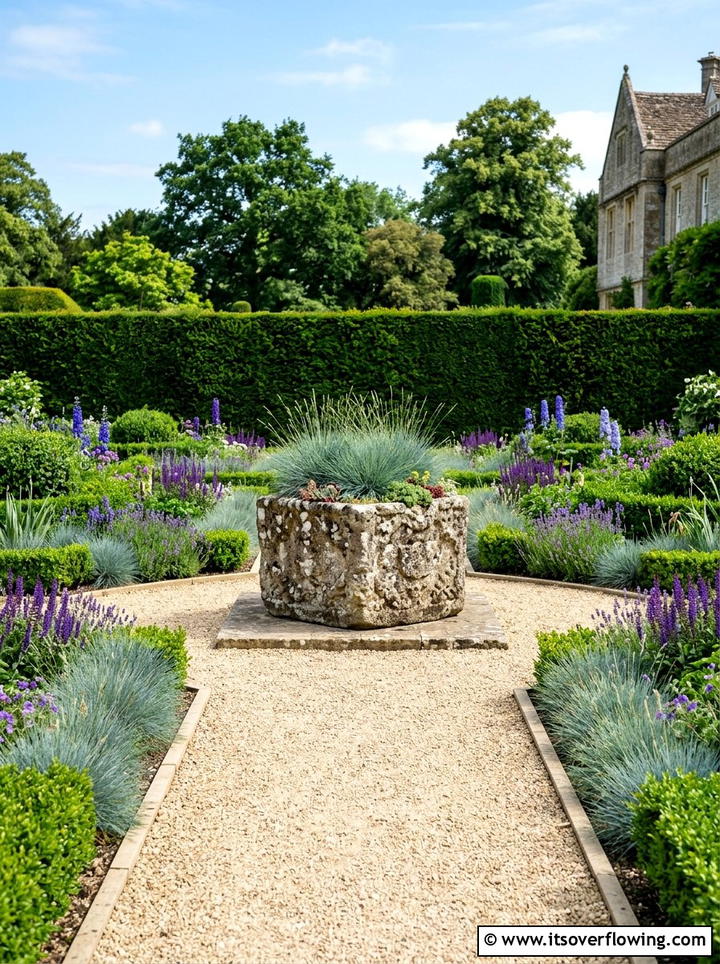Square stone trough - 25 garden ideas with hypertufa planters
