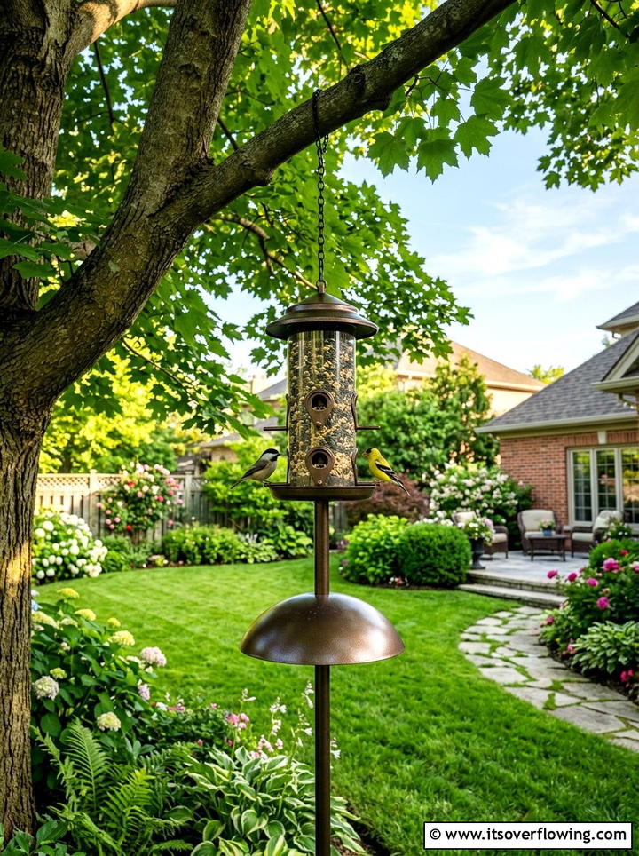 Squirrel proof bird feeder - 25 garden decor ideas with feeders