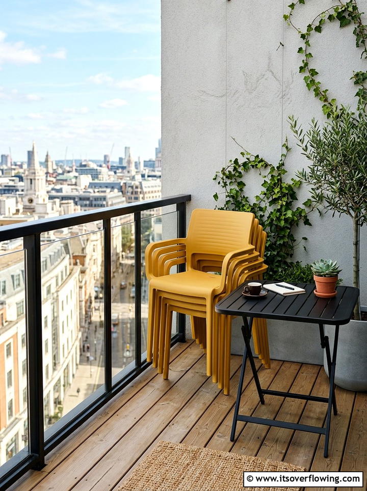 Stackable Outdoor Chairs For Tiny Terrace - 25 small garden ideas with compact furniture