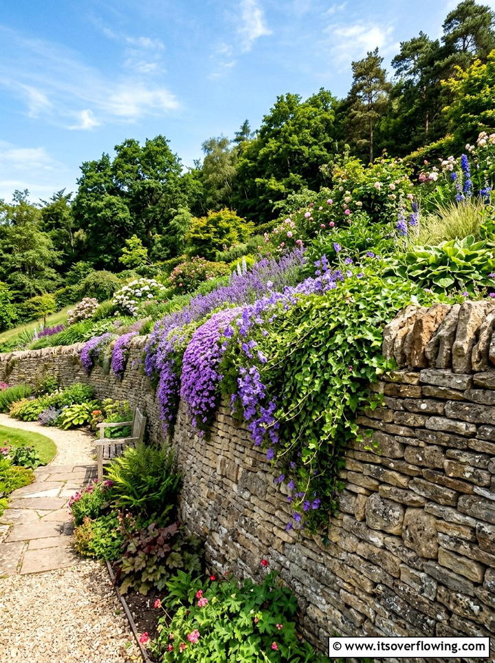 Stacked Stone Retaining Wall - 25 garden decor ideas with stone accents