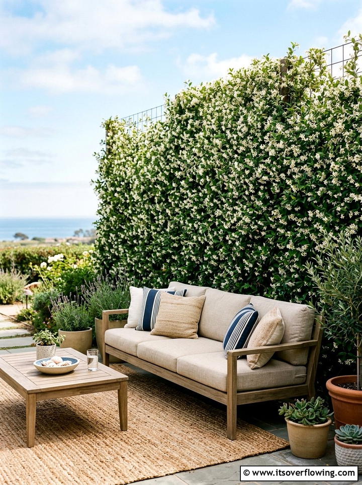 Star Jasmine Privacy Screen - 25 front porch ideas with trellis vines