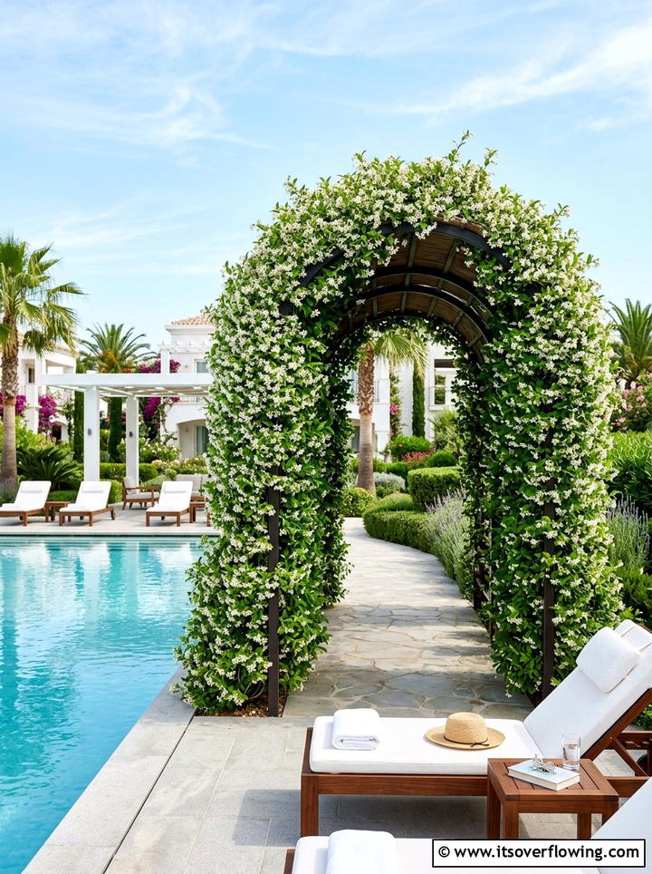 Star Jasmine Scented Archway - 25 creative garden ideas with archway flowers