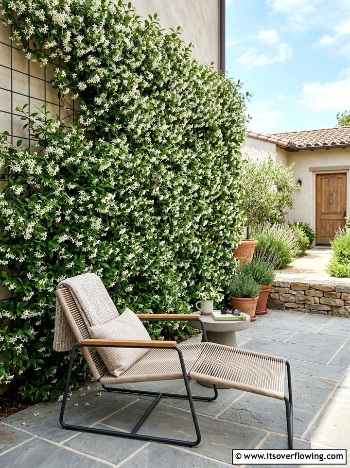 Star jasmine trellis wall - 25 garden design ideas with trellis walls