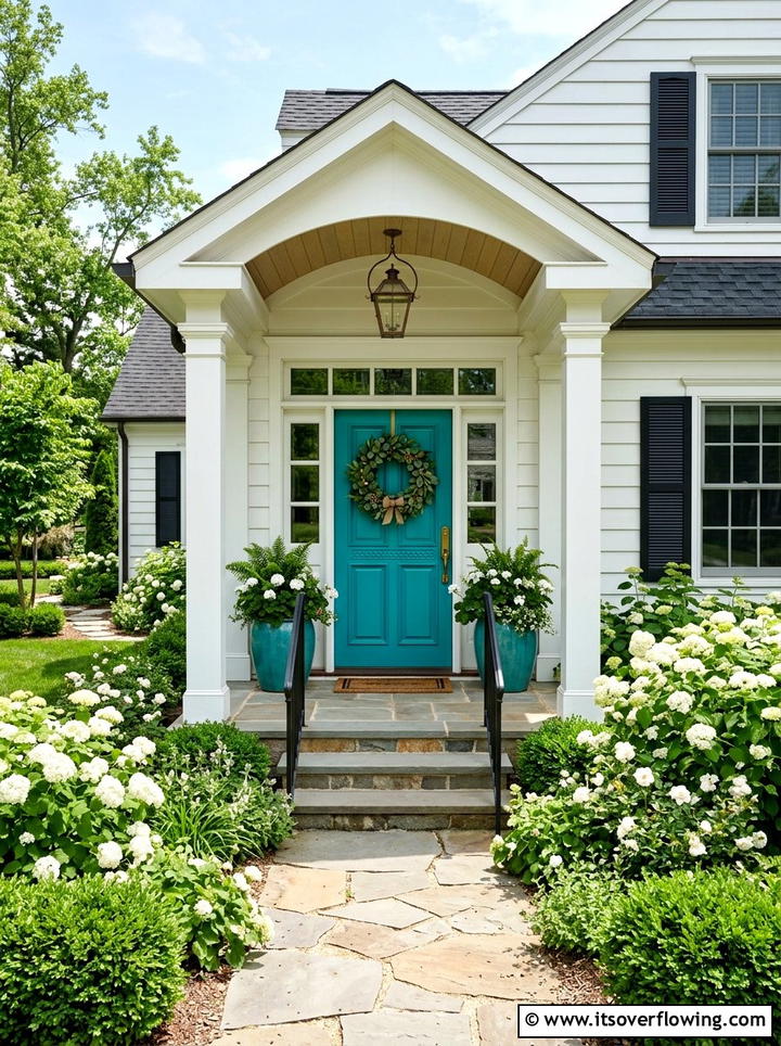 Statement Door - 25 garden decor ideas for front yards
