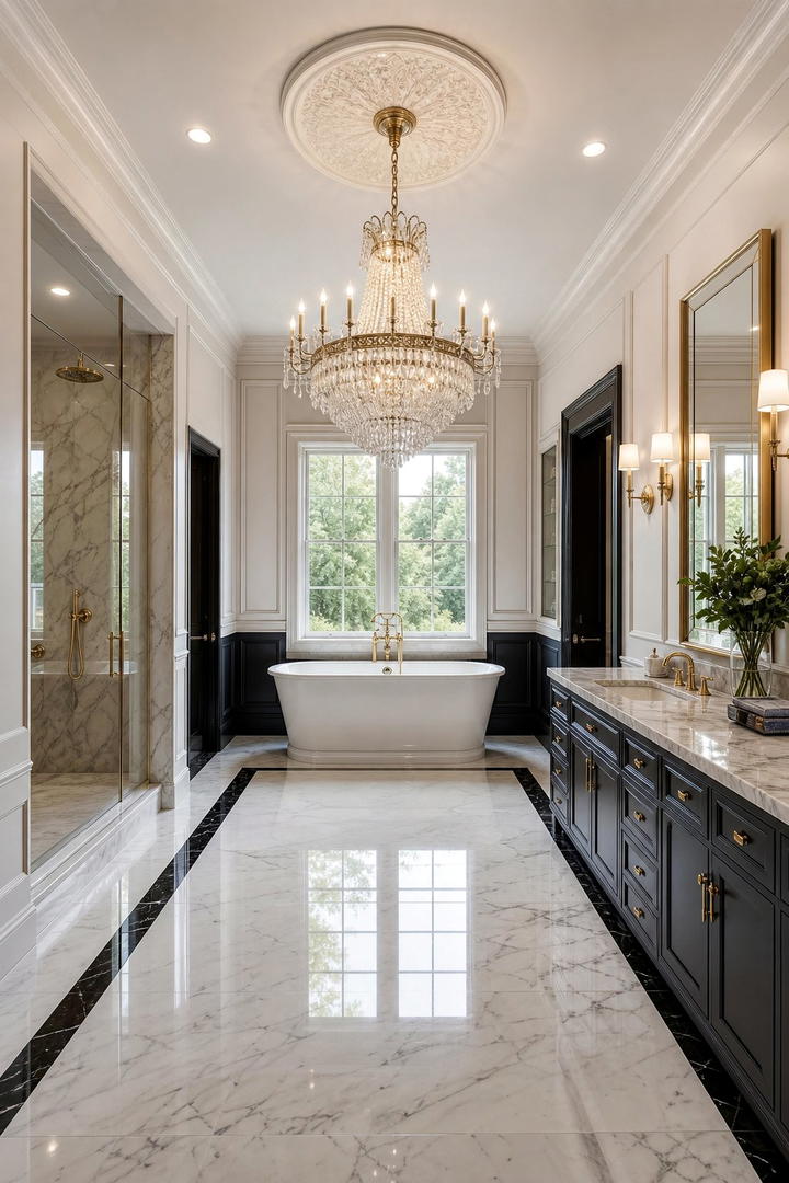 Statement Lighting Fixtures - 25 Maximalist Bathroom Design Ideas for Bold Spaces