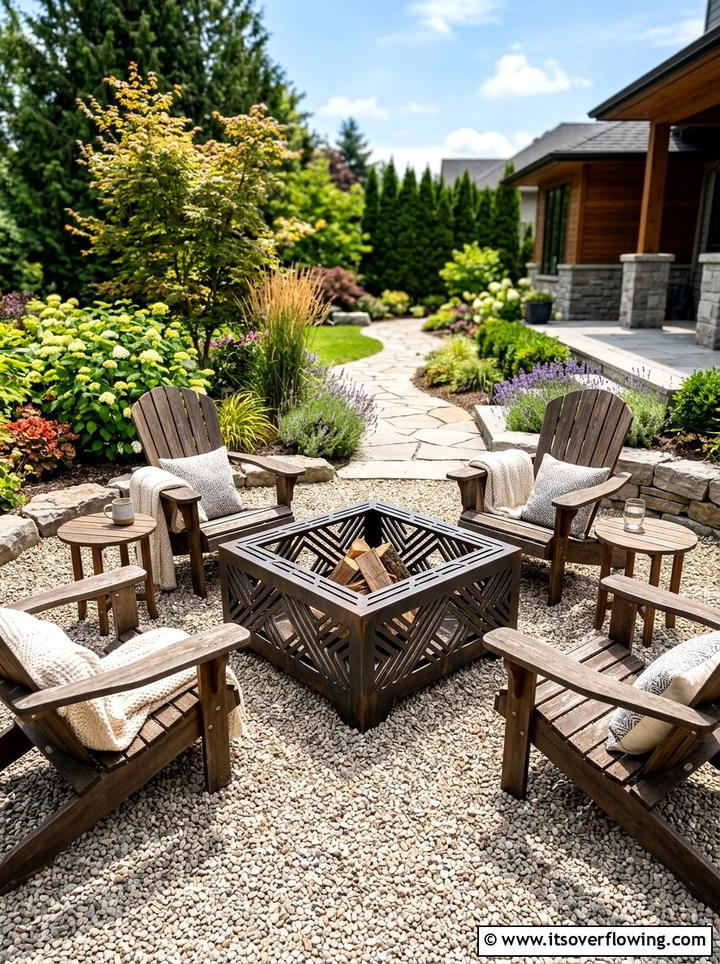 Steel Fire Pit - 25 garden decor ideas with metal art