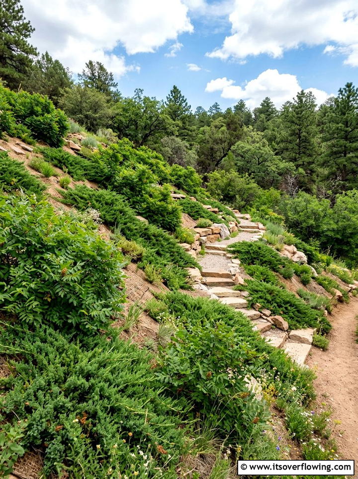 Steep slope native planting - 25 cheap garden ideas with native plants