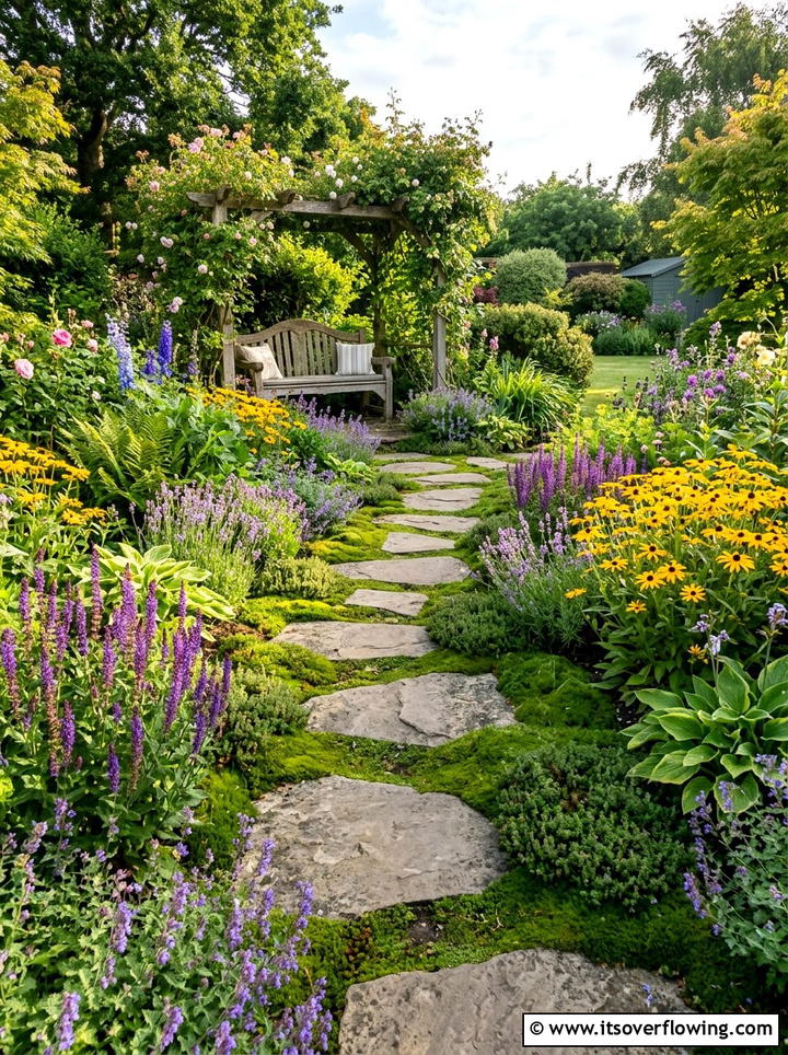 Stepping Stone Path - 25 garden ideas with pavers