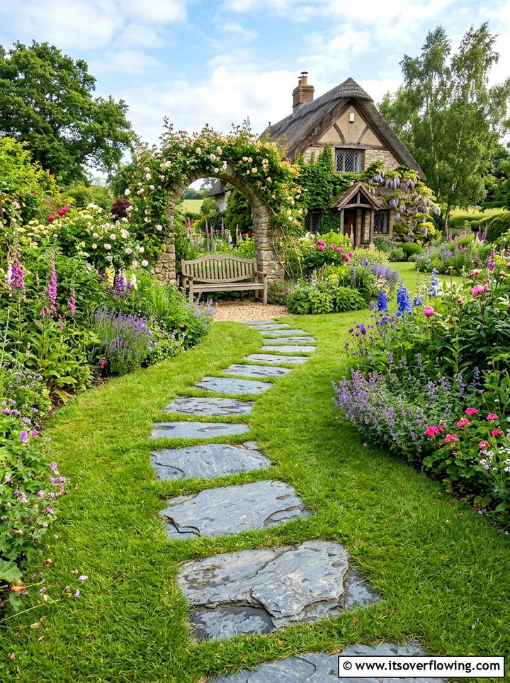 Stepping Stone Path - 25 backyard ideas for weekend projects