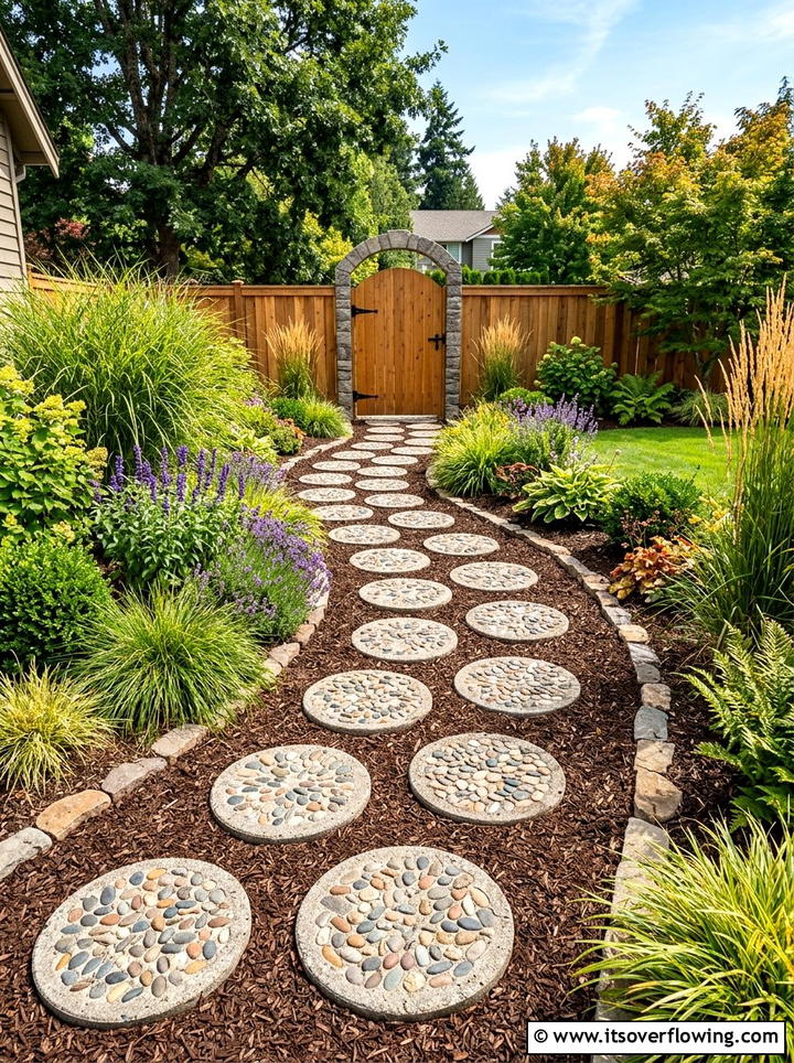Stepping Stone Walkway - 25 creative garden ideas on a budget