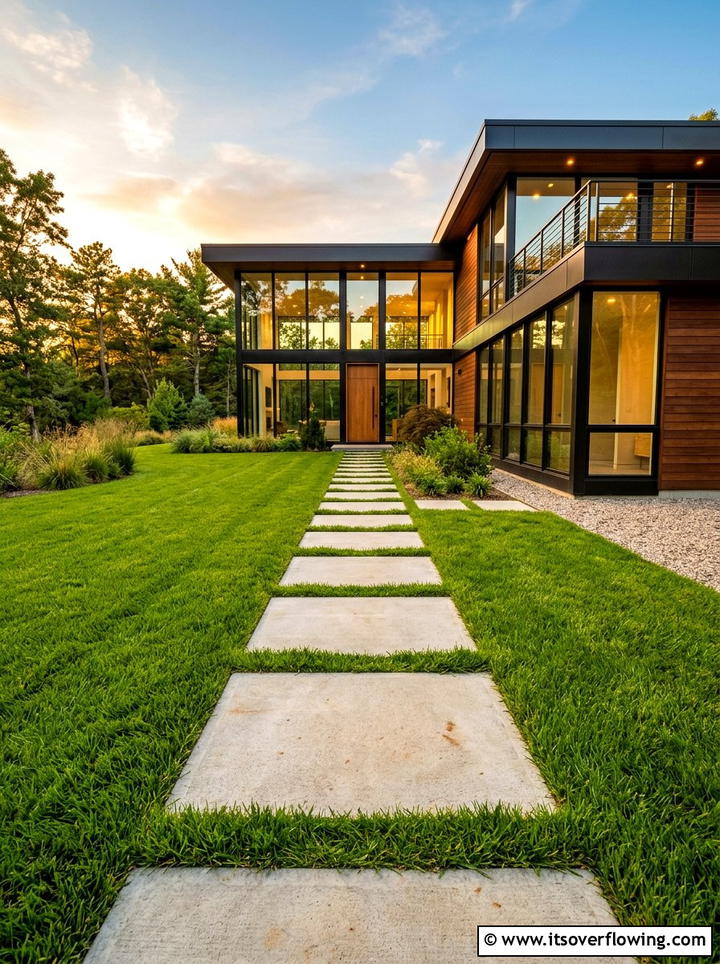Stepping Stone Walkways - 25 creative garden ideas with modern landscape lines