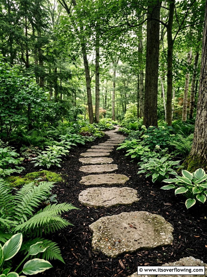 Stepping stone walkway concrete - 25 upcycled garden ideas with concrete scraps