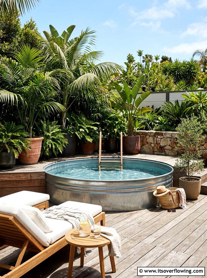 Stock tank pool - 25 backyard ideas for summer parties