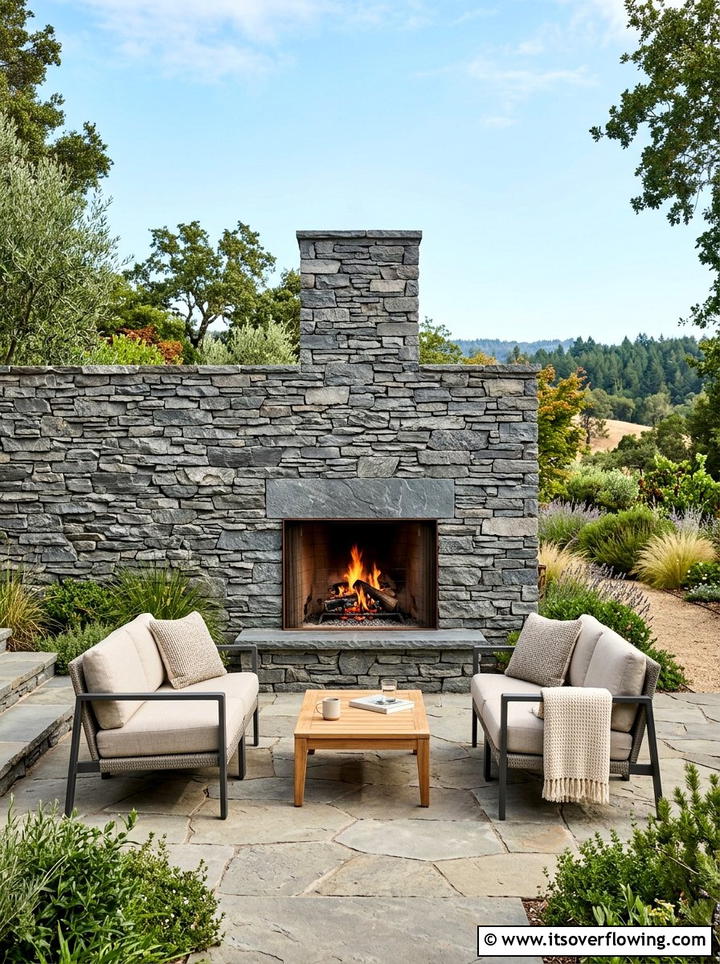 Stone Accent Wall - 25 backyard decorating ideas with wall decor