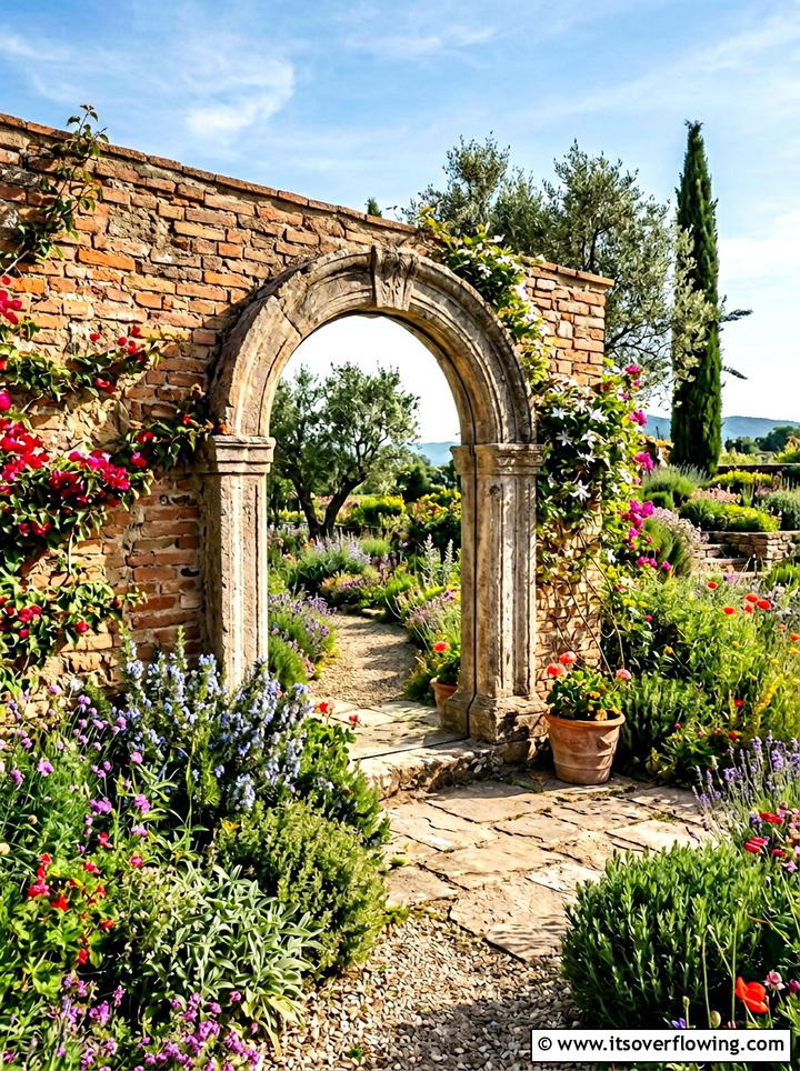 Stone Arch Mirror - 25 small garden ideas with mirror tricks