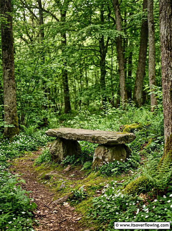 Stone Bench Seating - 25 garden ideas for peace and relaxation