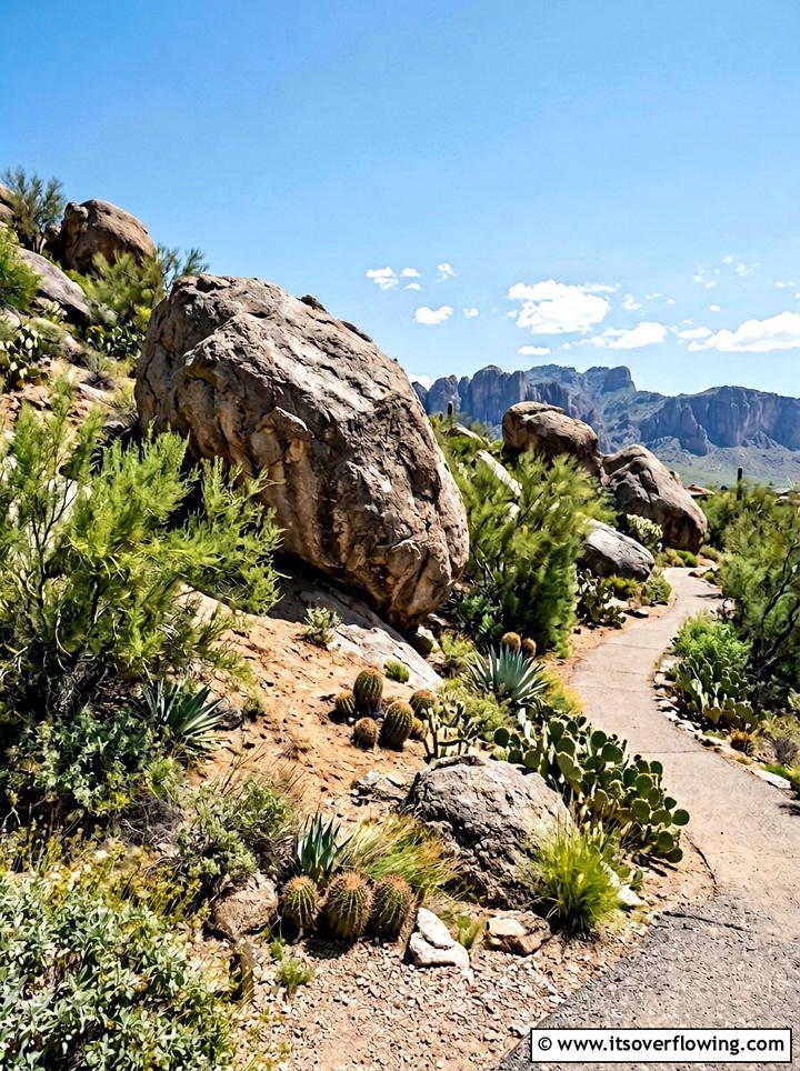 Stone Boulder Accents - 25 garden decor ideas for desert gardens
