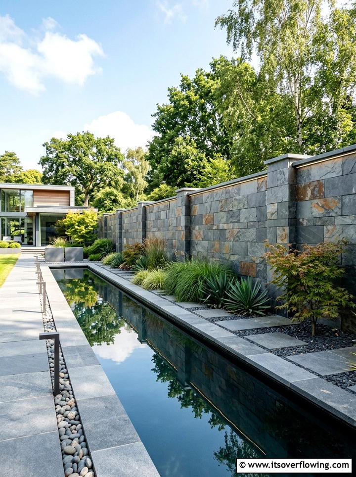 Stone Clad Fence Panels - 25 garden decor ideas with fence decorations