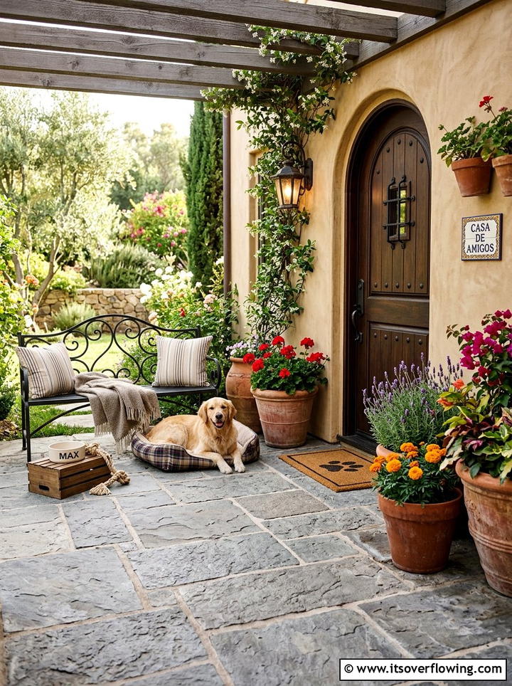 Stone Floor Porch For Pets - 25 front porch ideas with dog friendly setup