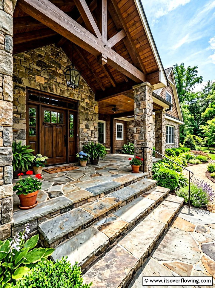 Stone Front Porch - 25 front porch ideas