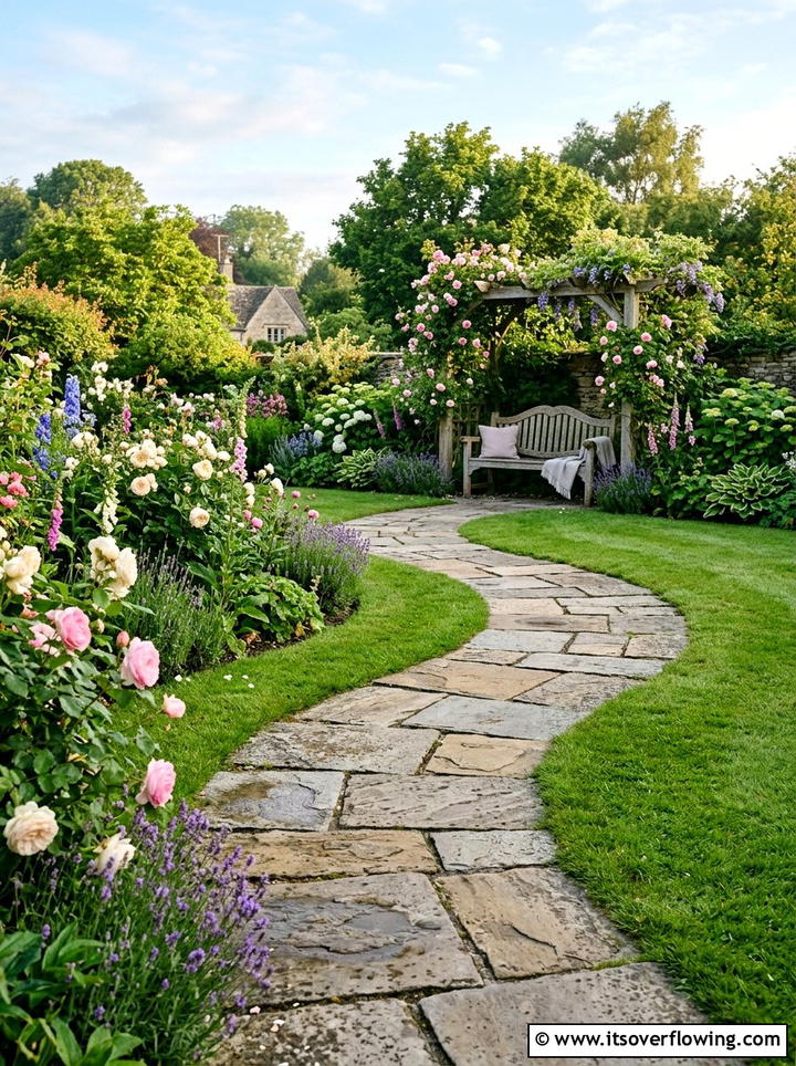 Stone Garden Path - 25 backyard ideas for spring makeovers
