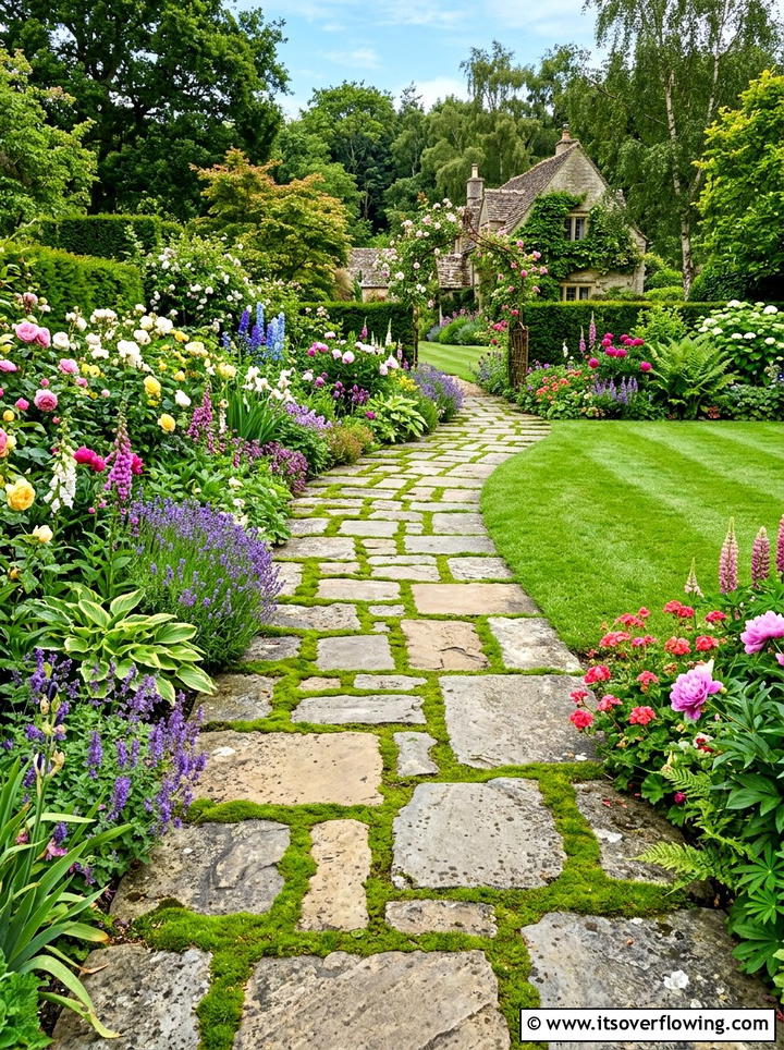 Stone Garden Path - 25 garden decor ideas with stone accents