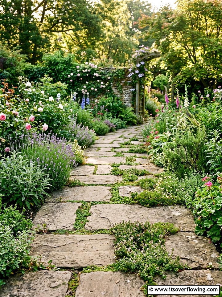 Stone Herb Garden Pathway - 25 garden decor ideas with herb displays