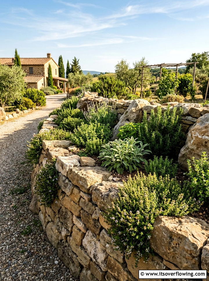 Stone Herb Garden - 25 backyard ideas with herb garden