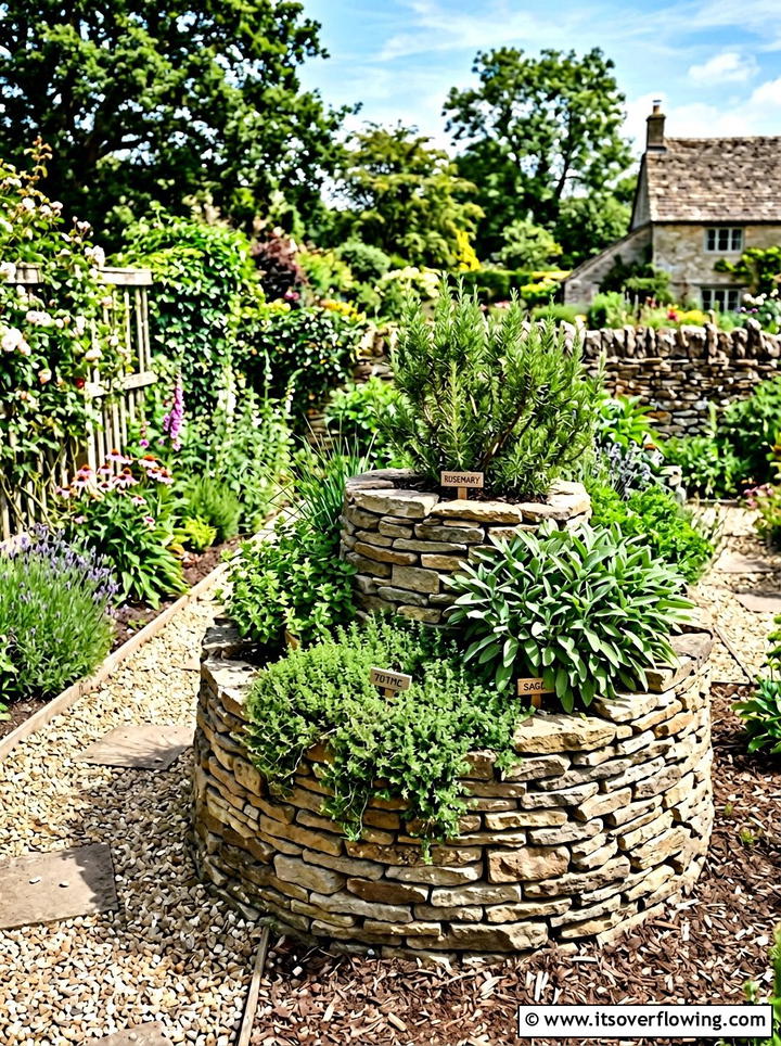 Stone Herb Spiral - 25 garden ideas for rustic style