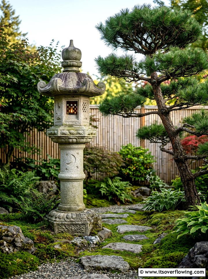 Stone Lantern - 25 garden ideas for japanese style