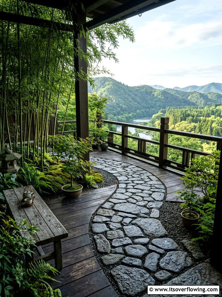 Stone Path Decor - 25 small garden ideas for balcony