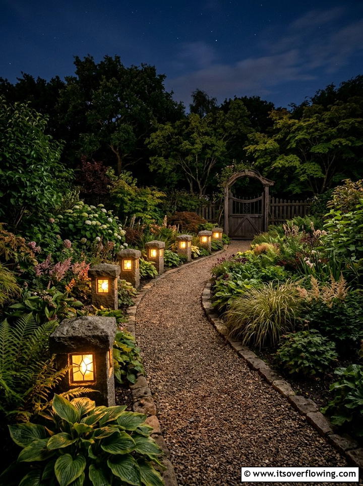 Stone Pathway Lantern - 25 garden decor ideas with candles