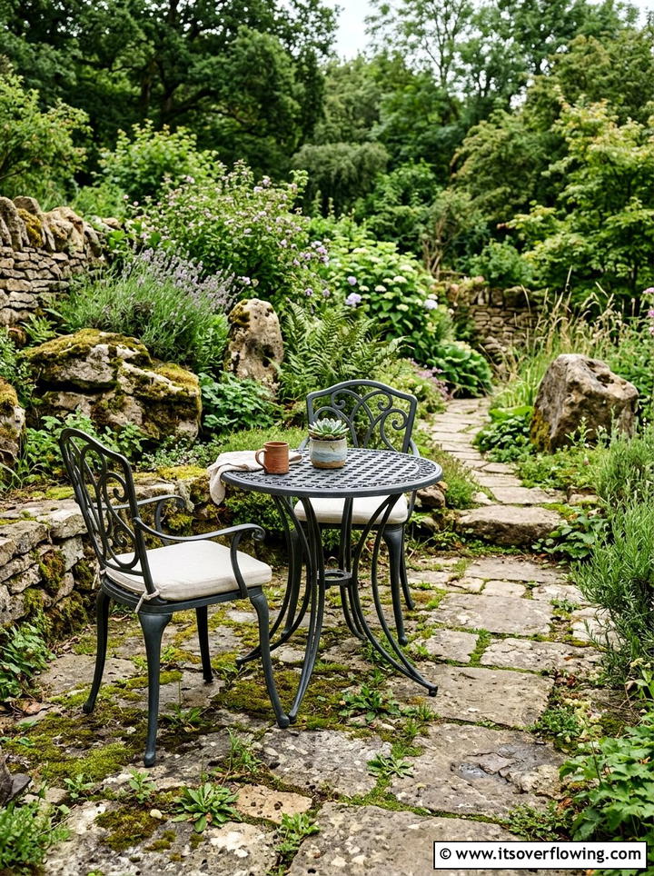 Stone Patio Bistro Set - 25 garden decor ideas with bistro sets