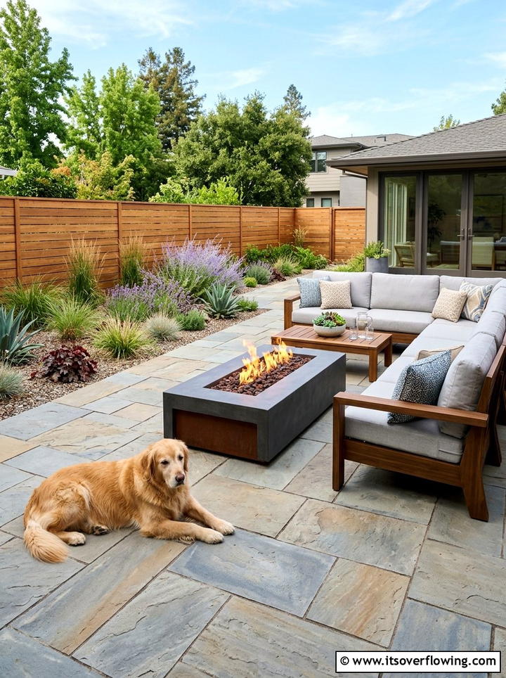 Stone Paver Patio For Pets - 25 backyard decorating ideas with pet friendly setup