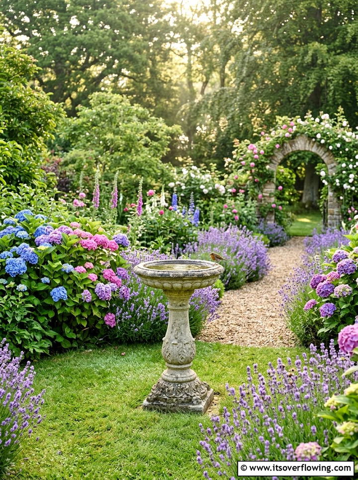 Stone Pedestal Bird Bath - 25 garden ideas with bird baths