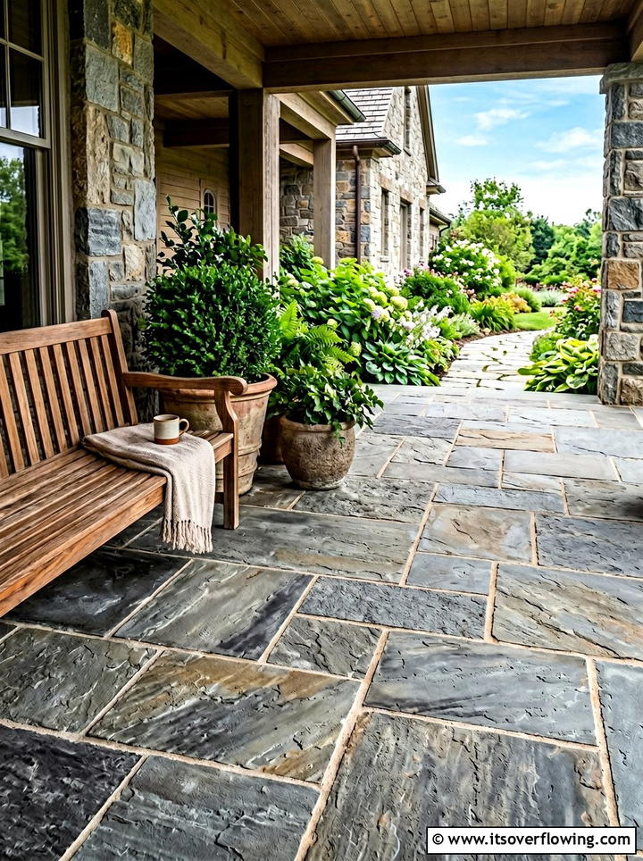 Stone Porch Floor - 25 front porch ideas for curb appeal