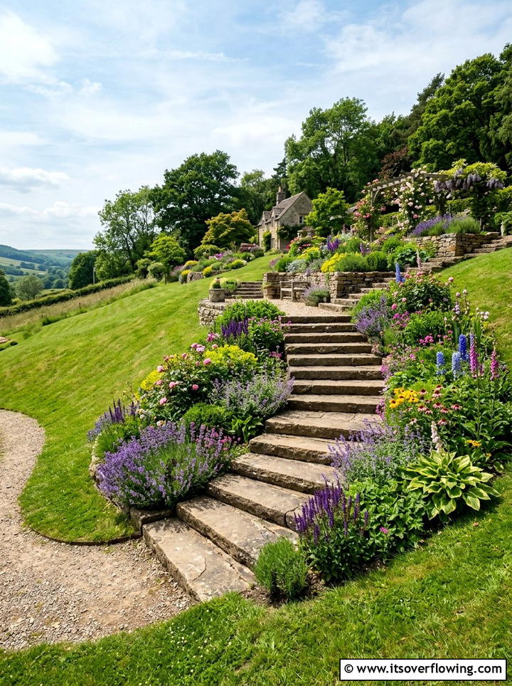Stone Stairs In Garden - 25 backyard ideas with stepping stones