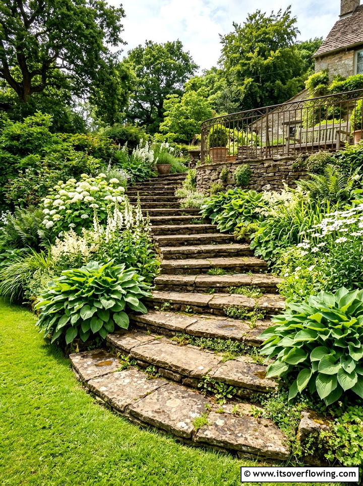 Stone Steps - 25 garden design ideas with height variation