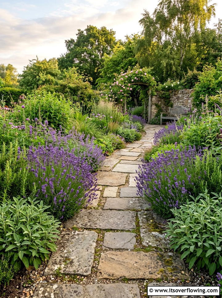 Stone Walkway - 25 garden decor ideas with spring decor